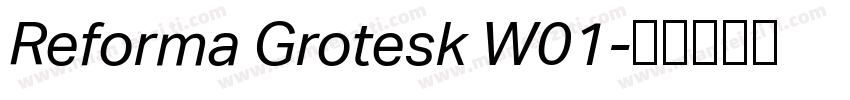 Reforma Grotesk W01字体转换